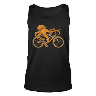 Octopus Riding Bicycle Octopus Tank Top | Mazezy