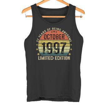 Oktober 1997 27 Geburtstag Mann Frau 27 Jahre Geschenk Tank Top - Seseable