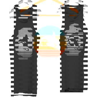 Orca Killer Ballena Retrointage 60S 70S Puesta De Sol Sea Animal Camiseta sin mangas - Regaloses
