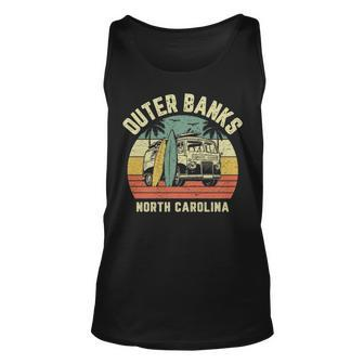 Outer Banks Retro Surfing Van Cool Pogue Life Surfer Tank Top | Mazezy