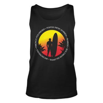Pacific Ocean Surf South Surfer Tank Top | Mazezy