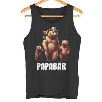 Papa Bärater 3 Kinder Familien Papaatertag Tank Top - Geschenkecke