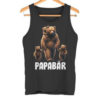 Papa Bärater 3 Kinder Papa Familienatertag Tank Top - Geschenkecke