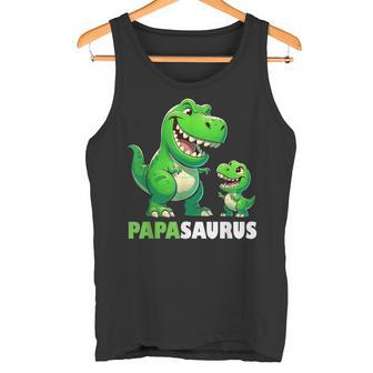 Papa Papasaurusatertagatertagsgeschenk Dino Papa Tank Top - Geschenkecke