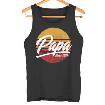 Papa Seit 1998 23 Geburtstag 23 Jahre Als Papa Retro Tank Top - Geschenkecke