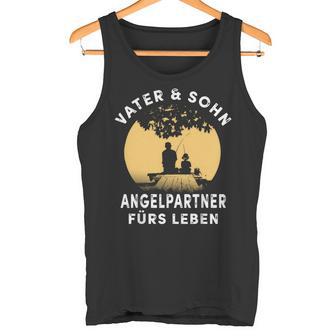 Papa Sohn Angler Geschenkater Sohn Angelpartner Angeln Tank Top - Geschenkecke