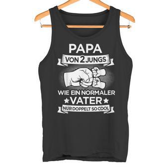 Papa Zwei Jungs Für Zweifachenateron 2 Söhnenatertag Tank Top - Geschenkecke