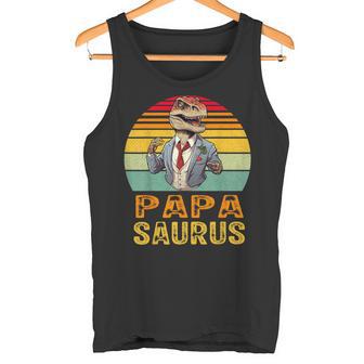 Papasaurus Papaatertag Bester Papa T-Rex Papaatertag Tank Top - Geschenkecke