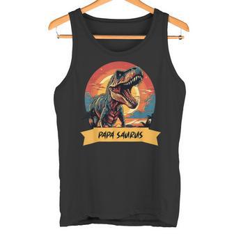 Papasaurus T Rex Dinosaurier Papa Saurus Grandpapa Tank Top - Geschenkecke