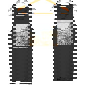 París Francés Teatro Plaza Impresionista Pissaro Pintura Camiseta sin mangas - Regaloses