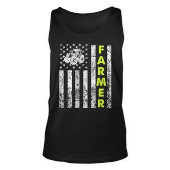 Patriotic Tractor Flag Farmer Tank Top | Mazezy CA