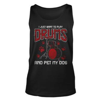Pet My Dog Drumsticks Drummer Idea Drums Tank Top | Mazezy