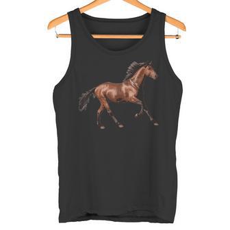 Pferd Braun Hengst Brauner Schwarze Mähne Tank Top - Geschenkecke