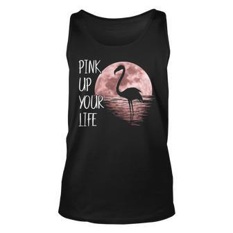 Pink Up Your Life Florida Lawn Flamingos T Tank Top | Mazezy