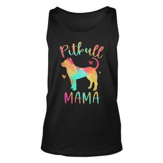 Pitbull Mama Colorful Pitbull Terrier Pittie Dog Mom Tank Top | Mazezy