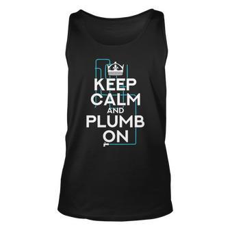 Plumber Keep Calm And Plumb Fun Craftsmen Gif Tank Top | Mazezy