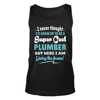 Plumber Living The Dream Quote Gif Tank Top | Mazezy