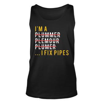 Plumber Plumbing Joke Pun Gif Tank Top | Mazezy