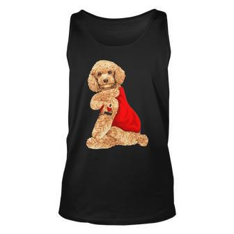 Poodle Dog I Love Mom Tattoo Lover Tank Top | Mazezy