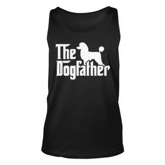 Poodle The Dogfather Cool Dog Daddy Dad Papa Father Tank Top | Mazezy