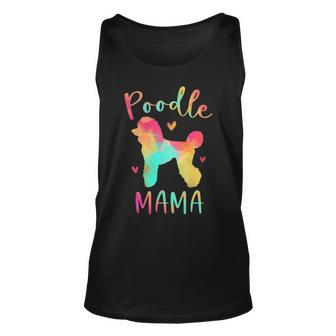 Poodle Mama Colorful Poodle Dog Mom Tank Top | Mazezy