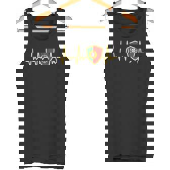 Portugal 2024 Bandera Portuguesa Heartbeat Proud Portuguesa Camiseta sin mangas - Regaloses