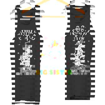Promocionado A La Hermana Mayor Unicornio Hermano Niñas Futura Hermana Camiseta sin mangas - Regaloses