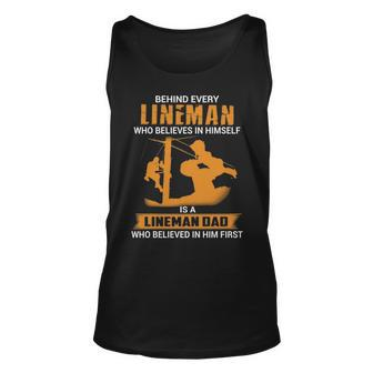 Proud Dad Of An Electrical Lineman For Fathers Day Tank Top | Mazezy