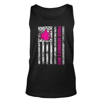 Proud Drummer's Wife American Flag Patriotic Tank Top | Mazezy AU