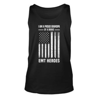 I Am A Proud Grandpa Of A Brave Emt Heroes Tank Top | Mazezy