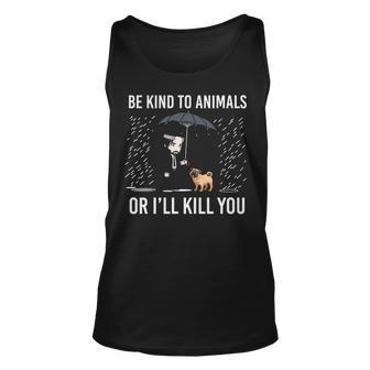 Pug Be Kind To Animals Tank Top | Mazezy