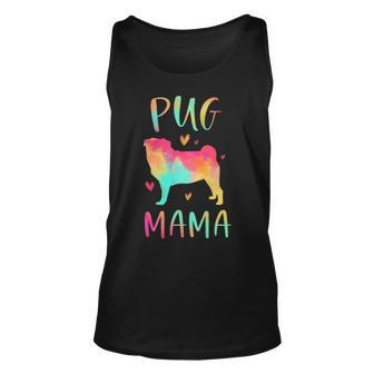 Pug Mama Colorful Pug Dog Mom Tank Top | Mazezy