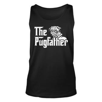 The Pugfather Pug Dad Father's Day Pug Lovers Tank Top | Mazezy
