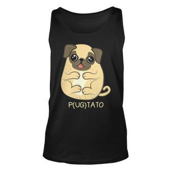 Pugtato Pug Potato Dog Lover Tank Top | Mazezy