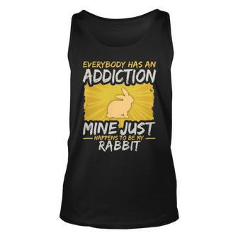 Rabbit Addiction Farm Animal Lover Tank Top | Mazezy
