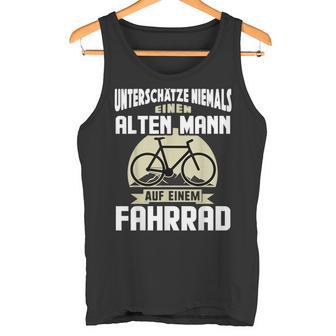 Rad Underschatz Niemal Eine Alten Mann Auf Einem Fahrrad Tank Top - Geschenkecke