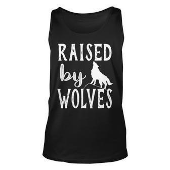 Raised By Wolves Graphic Wolf Tank Top | Mazezy