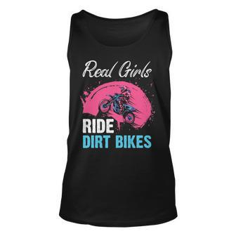 Real Girls Ride Dirt Bikes Dirt Bike Riding Lovers Motocross Tank Top | Mazezy