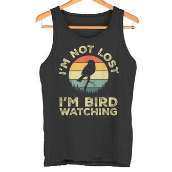 Regalo Para Amantes De Los Pájaros Con Texto En Inglés I'm Not Lost I'm Bird Watching Birdwatching Birds Camiseta sin mangas - Regaloses