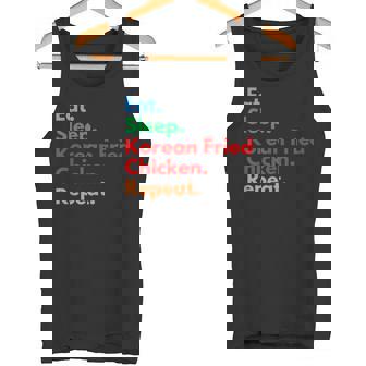 Repetición De Pollo Frito Coreano Eat Sleep Para Los Amantes Del Pollo Camiseta sin mangas - Regaloses