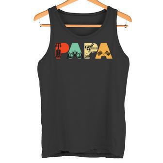 Retro Auto Racer Papa Lustigeintage Papa Auto Racer Tank Top - Geschenkecke