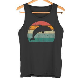 Retro Delfin Mehrfarbig Mit Delfin Tank Top - Geschenkecke