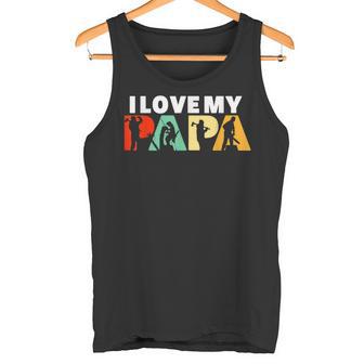 Retro Ich Liebe Meinen Papa Holzfälleraterater Tank Top - Geschenkecke