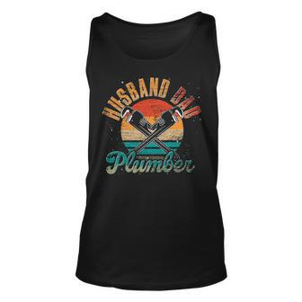 Retro Plumbing Daddy Fathers Day Husband Dad Plumber Tank Top | Mazezy