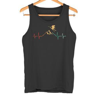 Retro For Skiing Alps Piste Heart Rate Tank Top - Geschenkecke