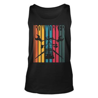 Retro Vintage Colorful Ironworker For Ironworkers Tank Top | Mazezy