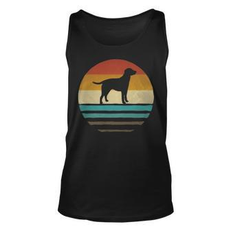 Retro Vintage Sunset Labrador Retriever Dog Breed Silhouette Tank Top | Mazezy CA