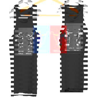 Retro Wololo Azul Y Rojo Camiseta sin mangas - Regaloses