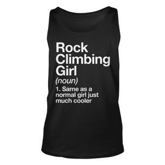 Rock Climbing Girl Definition Sports Tank Top | Mazezy
