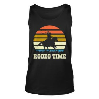 Rodeo Time Vintage Rodeo Time Cowboy Horse Retro Sunset Tank Top | Mazezy DE